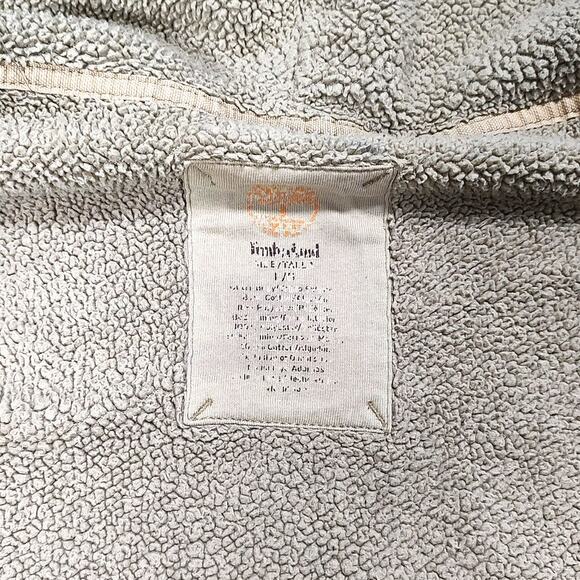 Timberland tan Sherpa lined streetwear casual full zip jacket mens Large - Picture 8 of 12